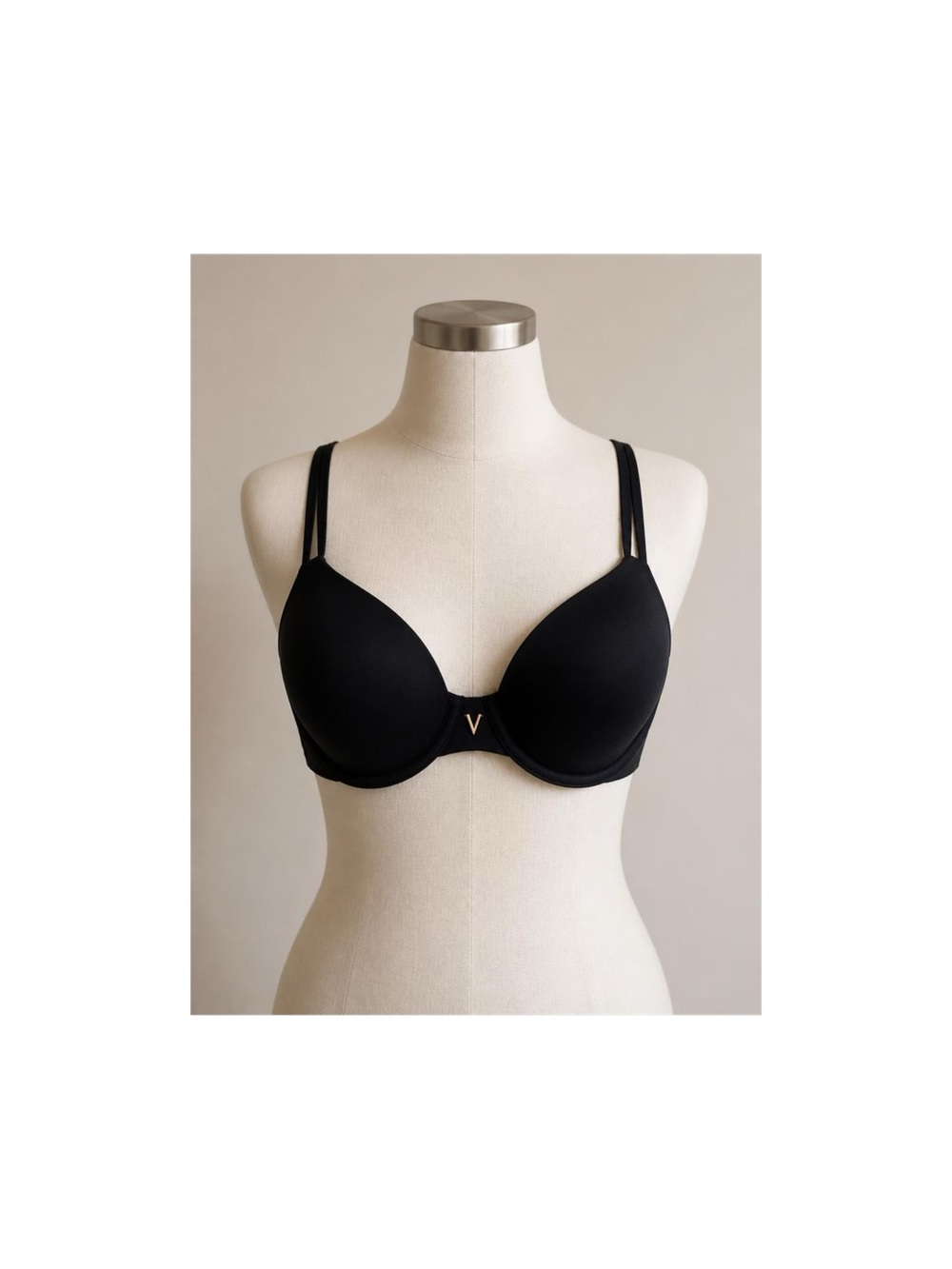 Victoria's Secret Black Double-Strap lined Demi Bra
